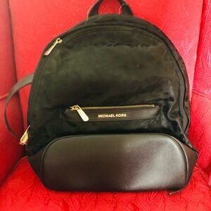 Michael Kors Black and Gold Backpack